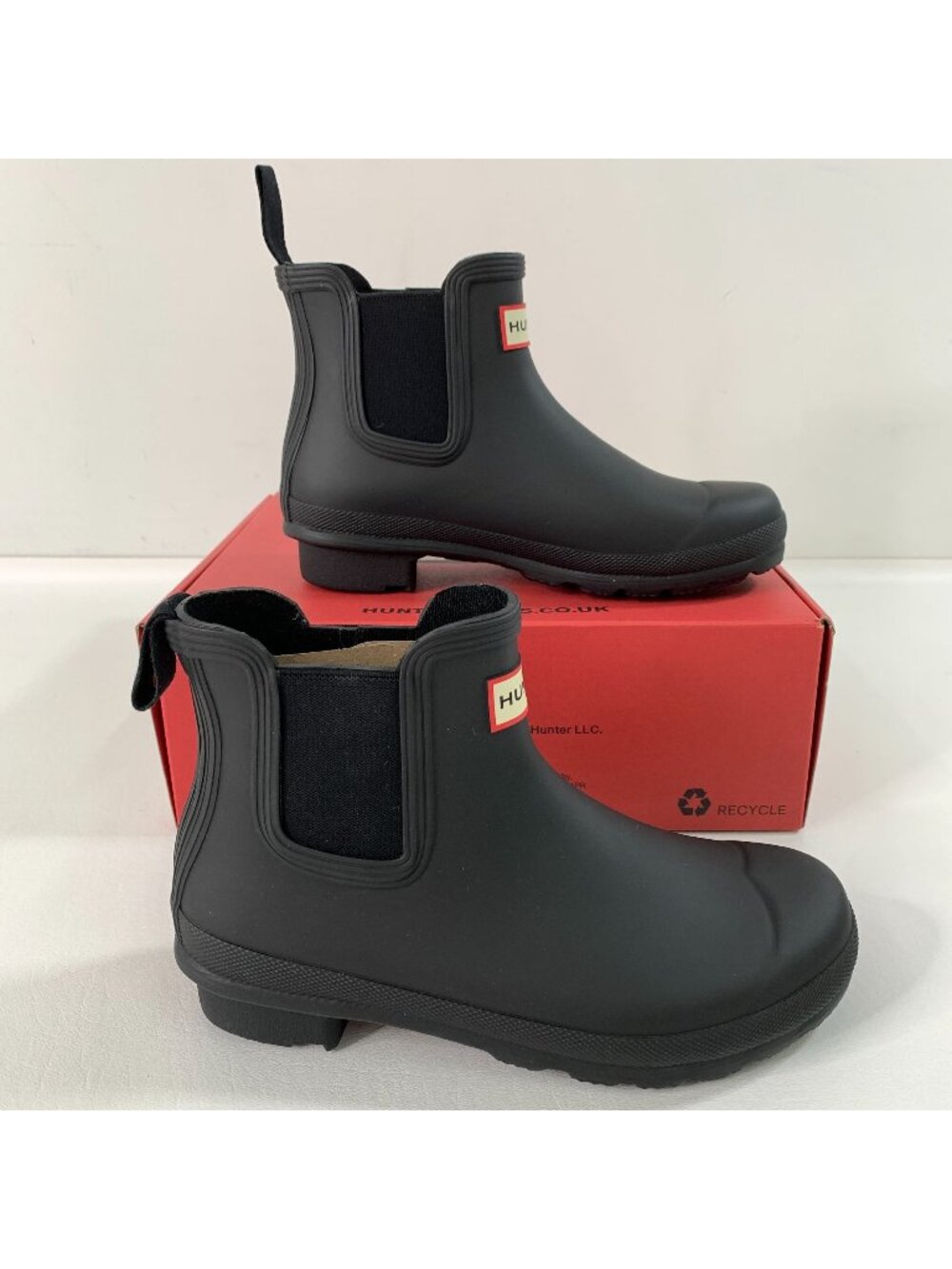 Hunter Women's Shoes 6 Chelsea Rain Boots Waterproof Rubber Ankle Black Size 6